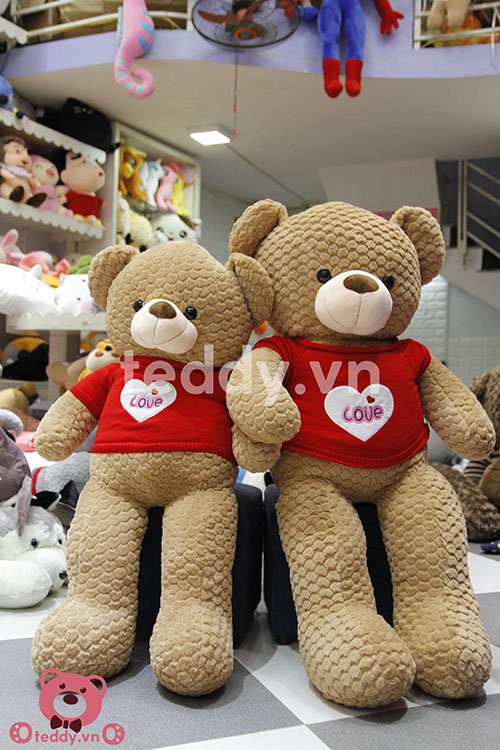 Gấu Teddy Áo Tim Love 1m2