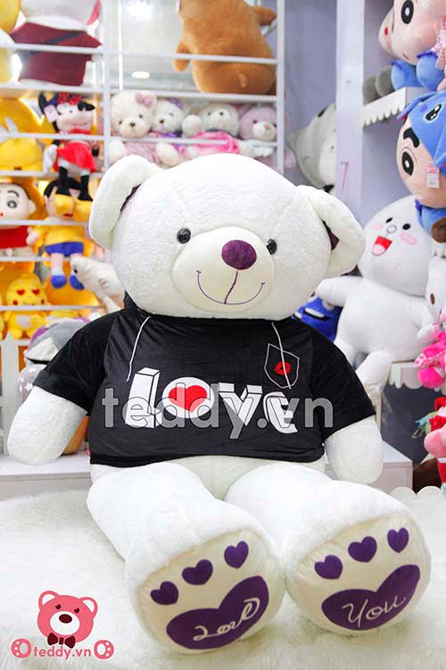 Gấu Bông Teddy Áo Đen Love