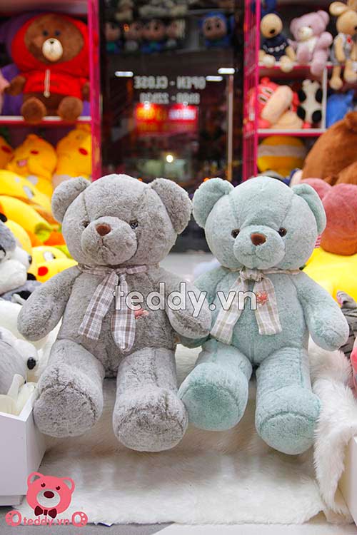 Gấu Bông Teddy Khăn Kẻ