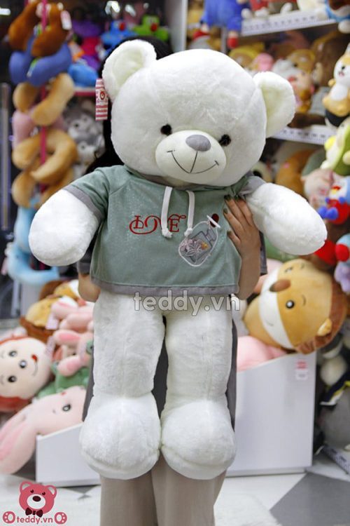 Gấu Bông Teddy Áo Nỉ Love