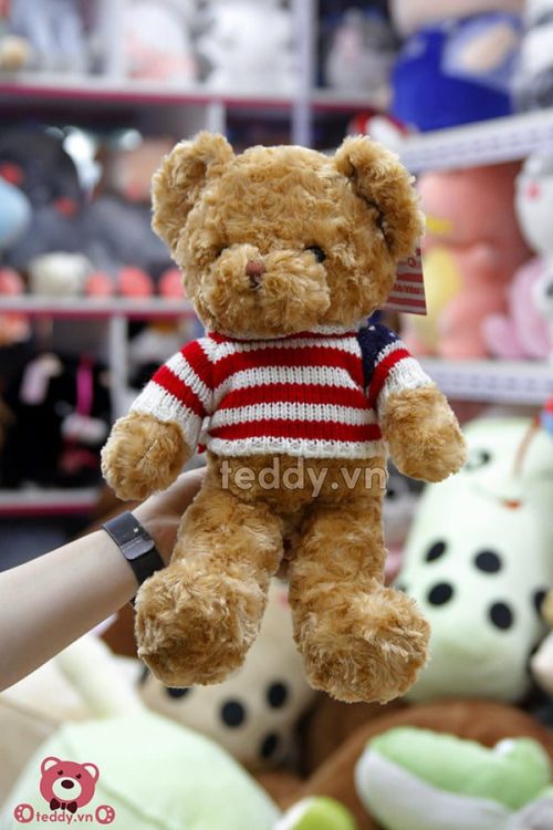 Gấu Bông Teddy Áo Len Cờ Mỹ