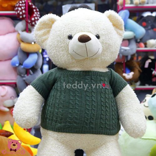 Gấu Bông Teddy Áo Len Xù