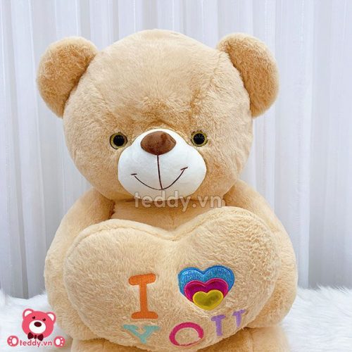 Gấu Bông Teddy Ôm Tim Love Màu