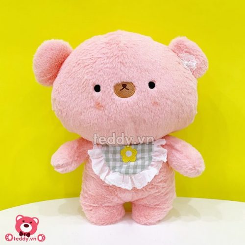 Gấu Bông Đeo Yếm Hoa