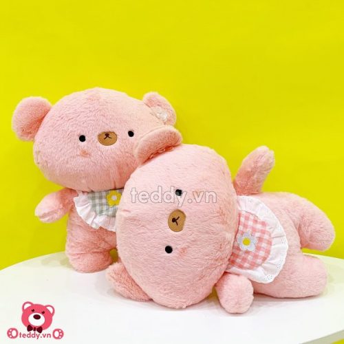 Gấu Bông Đeo Yếm Hoa