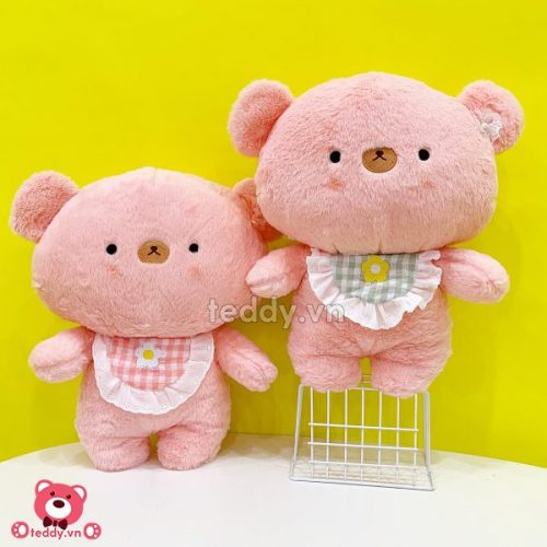 Gấu Bông Đeo Yếm Hoa