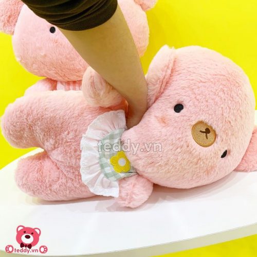 Gấu Bông Đeo Yếm Hoa