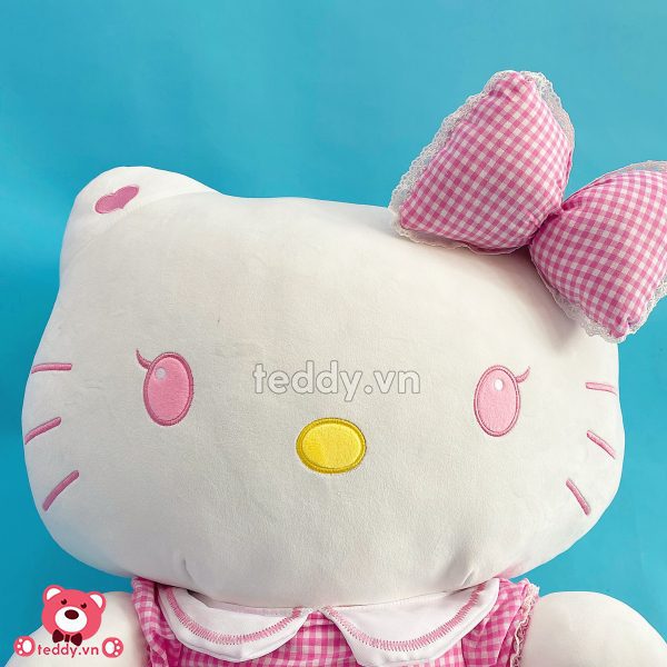 Sale lỗi nhẹ Chân váy thun trẻ em hình Mèo Hello Kitty chấm bi màu hồng  nhạt size số 2 cho bé gái 2 tuổi  CVKTBIH Khaly Shop