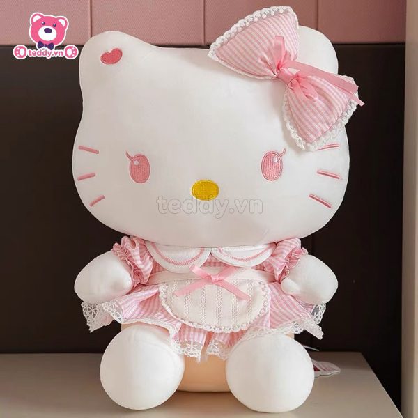 Mèo Bông Hello Kitty Váy Yếm | Gấu Bông Teddy