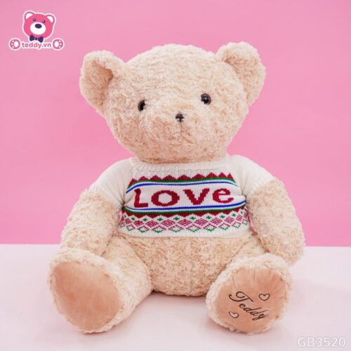 Gấu Bông Teddy Áo Len Love