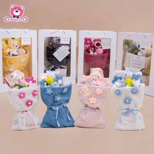 Set Bó Hoa Vải Gấu Bông