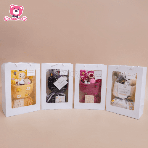 Set Bó Hoa Vải Gấu Bông
