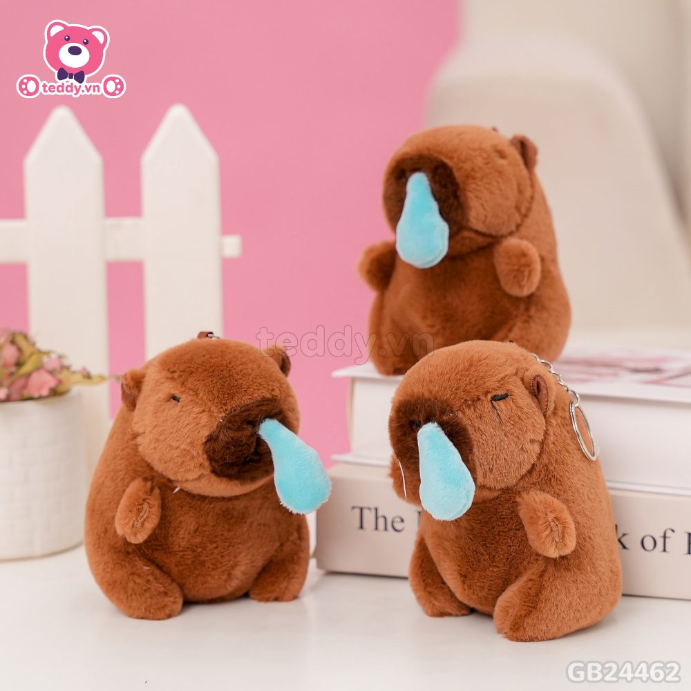 Móc khóa chuột Capybara nước mũi