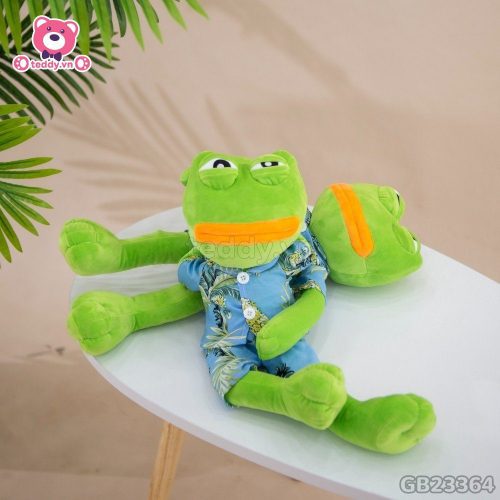 Gấu Bông Ếch Pepe Mặc Áo Hawaii