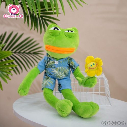 Gấu Bông Ếch Pepe Mặc Áo Hawaii