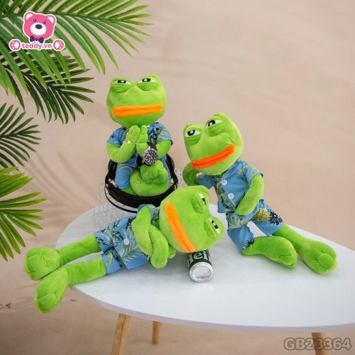 Gấu Bông Ếch Pepe Mặc Áo Hawaii