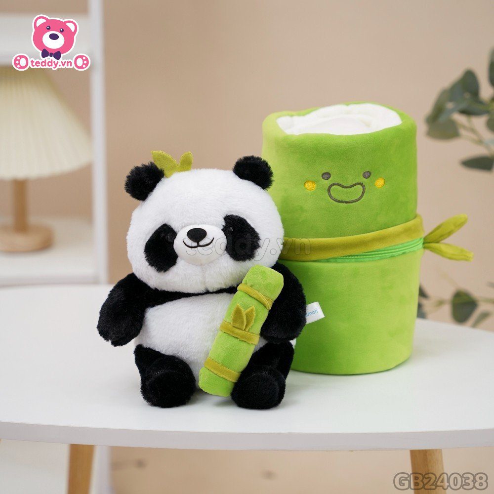 Gấu Trúc Bông Ống Tre