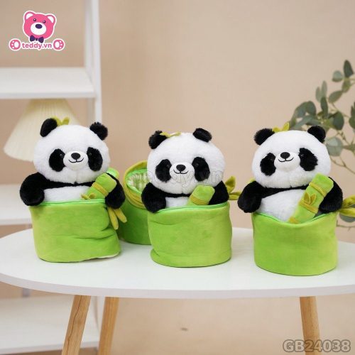 Gấu Trúc Bông Ống Tre