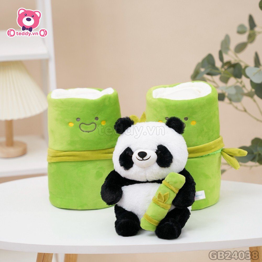 Gấu Trúc Bông Ống Tre