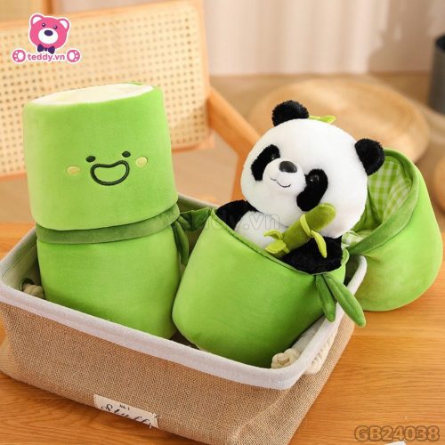 Gấu Trúc Bông Ống Tre