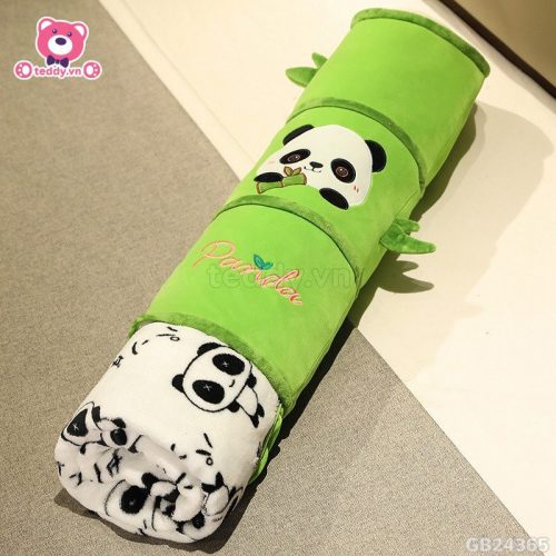 Gối Ôm Ống Tre Hình Panda