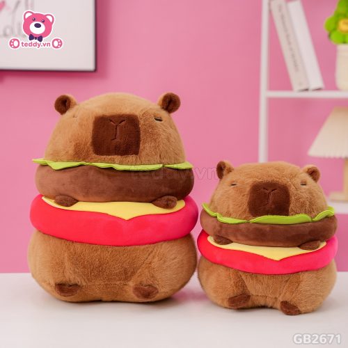 Chuột Capybara Bánh Hamburger kiểu dáng độc
