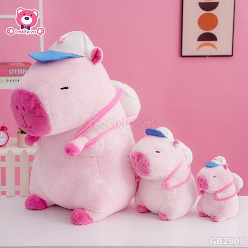 Chuột Capybara Hồng Đeo Bóng đã được bán tại Teddy.vn