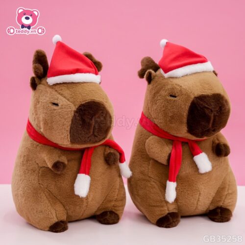 ĐG 35cm Gấu Bông Capybara Tuần Lộc