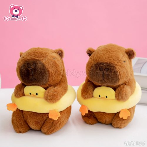 Gấu Bông Capybara Đeo Phao Nhỏ