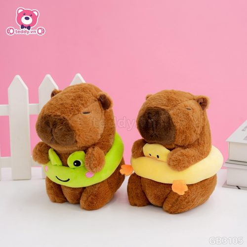 Gấu Bông Capybara Đeo Phao Nhỏ