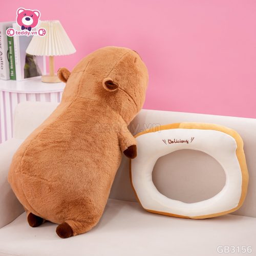 Gấu Bông Capybara Nằm Bánh Mỳ