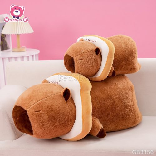 Gấu Bông Capybara Nằm Bánh Mỳ