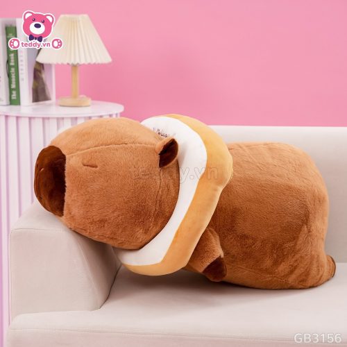 Gấu Bông Capybara Nằm Bánh Mỳ