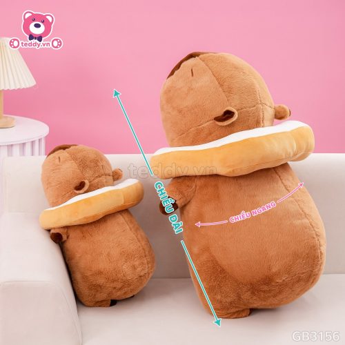 Gấu Bông Capybara Nằm Bánh Mỳ