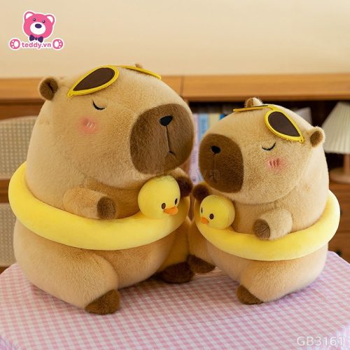 Gấu Bông Capybara Đeo Phao - Vịt