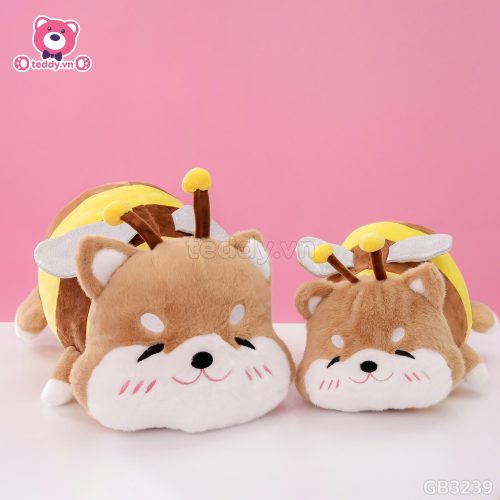 Gấu Bông Shiba Cosplay Ong Nằm