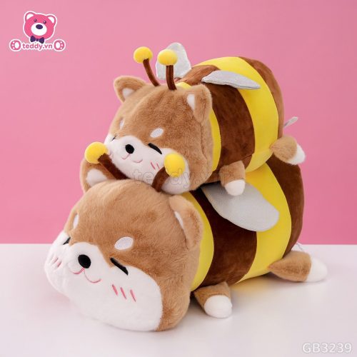 Gấu Bông Shiba Cosplay Ong Nằm