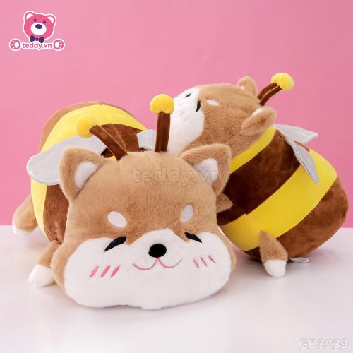 Gấu Bông Shiba Cosplay Ong Nằm