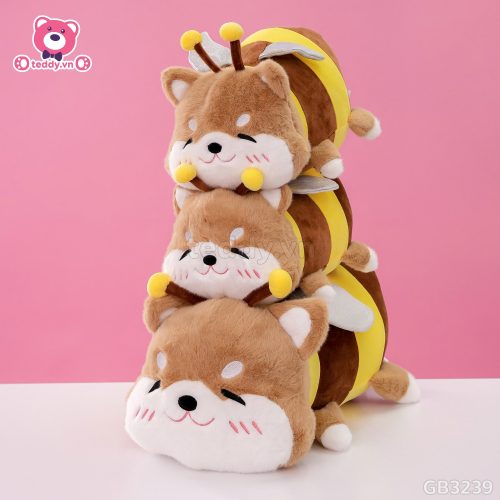 Gấu Bông Shiba Cosplay Ong Nằm