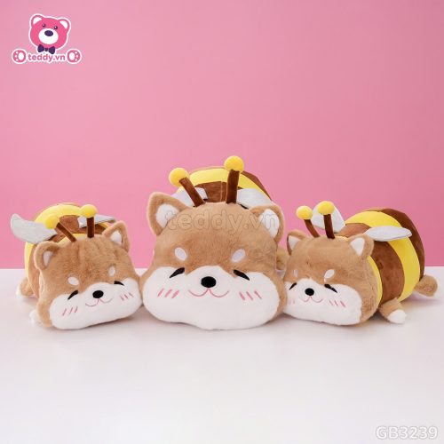 Gấu Bông Shiba Cosplay Ong Nằm