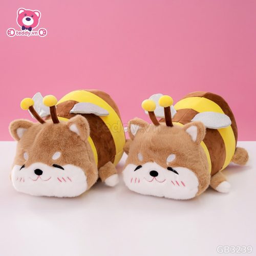 Gấu Bông Shiba Cosplay Ong Nằm