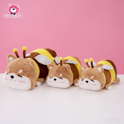 Gấu Bông Shiba Cosplay Ong Nằm