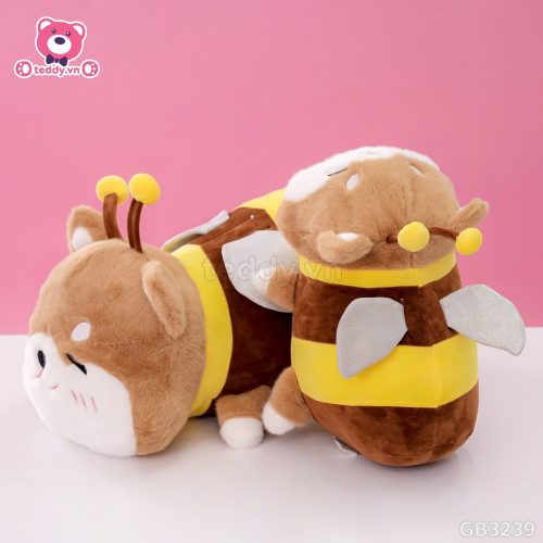 Gấu Bông Shiba Cosplay Ong Nằm