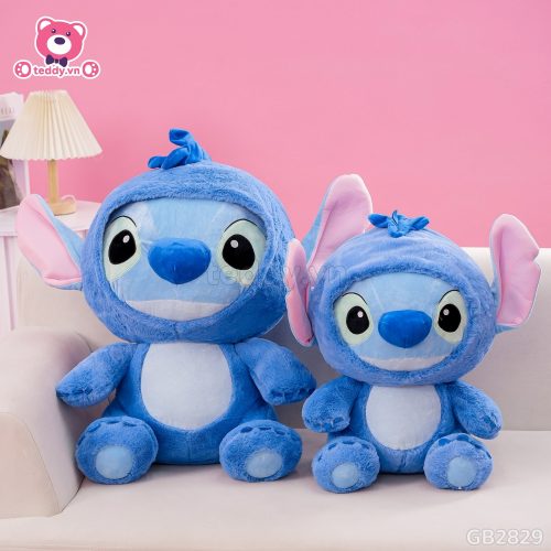 Gấu Bông Stitch Xanh Ngồi