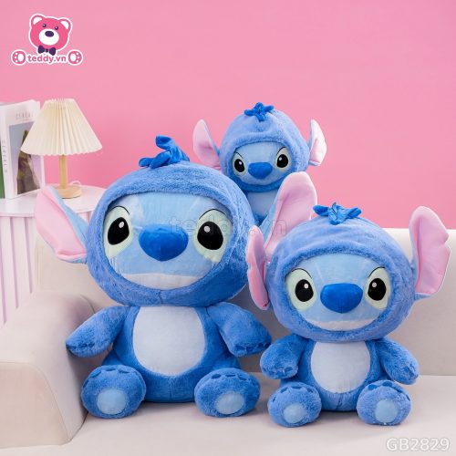 Gấu Bông Stitch Xanh Ngồi