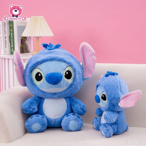 Gấu Bông Stitch Xanh Ngồi