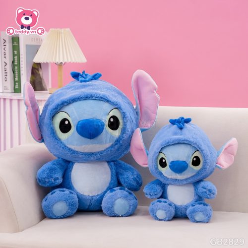 Gấu Bông Stitch Xanh Ngồi