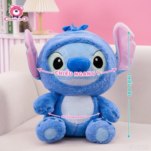 Gấu Bông Stitch Xanh Ngồi