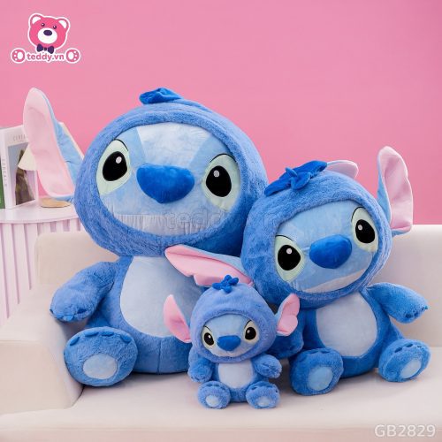 Gấu Bông Stitch Xanh Ngồi