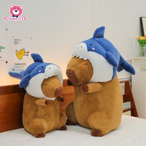 Chuột Capybara Cosplay Cá Mập